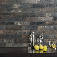 Керамогранит Rondine Bristol 7,25х25, Dark, 9,5 мм