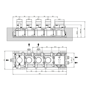 Внутренняя часть Gessi HI-FI 63013.031 смесителя термостатического