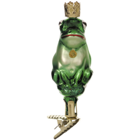 Елочная игрушка на клипсе "Принц-лягушка" 8 см