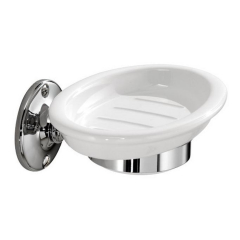 Мыльница Devon & Devon Cavendish WM01CR, керамическая, хром/белый