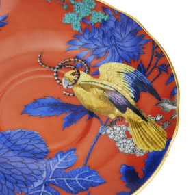 Чашка чайная с блюдцем "Золотой попугай" 140 мл