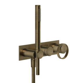 Внешняя часть Gessi Anello 63343.713 смесителя для душа, античная латунь