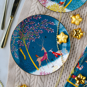 Тарелка салатная "Олень и зарянка" Woodland Tales 20 см