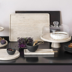 Блюдо сервировочное Manufacture Travertine 40,5х28 см