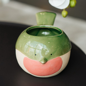 Ваза "Птичка" Ceramik Birdy 10 см, зеленая