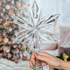 Верхушка для ели "Снежинка-звезда" 33 см