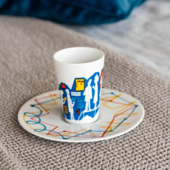 Чашка кофейная с блюдцем by João Fazenda e Mário de Carvalho 102 мл