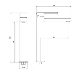 Смеситель для раковины iB Rubinetti Rubacuori RU202NP, черный матовый