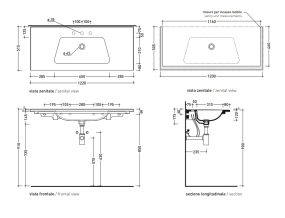 Раковина подвесная Flaminia Bloom 120х52 BM120L