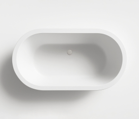 Ванна Holbi Lyra 160x86, из Soft Rock, встраиваемая, белая матовая