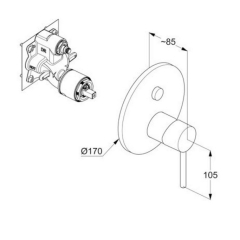 Внешняя часть Kludi Bozz 38659N076 смесителя для душа, золото матовое