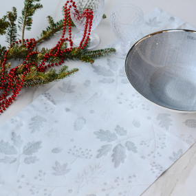 Скатерть-дорожка Piante 40х100 см, цвет серебро