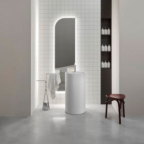 Раковина Antonio Lupi Simplo, 45х45, из Flumood, белый матовый