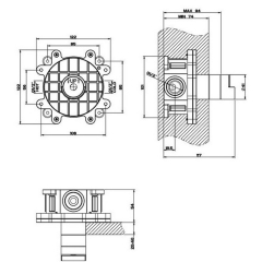 Внутренняя часть Gessi Parti Incasso 45097.031 смесителя