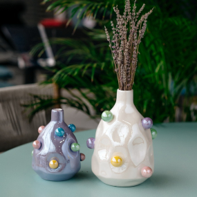 Ваза Ceramik Bonbon 18 см, сиреневая