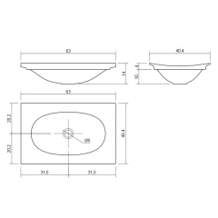 Раковина Antonio Lupi Foglio, 63х41, из Flumood, с клапаном, белый матовый