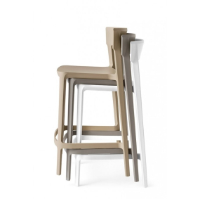 Стул полубарный Calligaris Skin CS1843, Matt Taupe