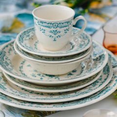 Чашка чайная/кофейная с блюдцем Rose Turquoise 200 мл