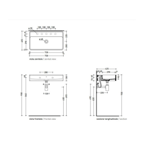 Раковина подвесная Flaminia Miniwash 75х42 MW75SFAN