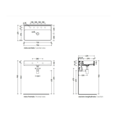 Раковина подвесная Flaminia Miniwash 75х42 MW75SFAN