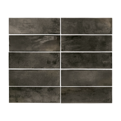 Плитка керамическая Equipe Hanoi 6,5х20, Black Ash, 8 мм