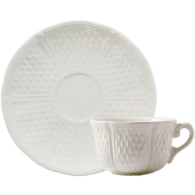 Набор чашек чайных с блюдцами Pont aux choux blanc 170 мл, 4 предмета