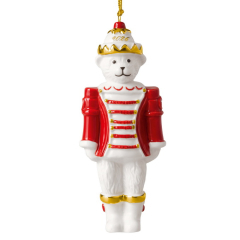 Елочная игрушка Villeroy & Boch Christmas Classics "Медведь-щелкунчик 2026" 11,5 см