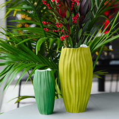 Ваза Kaiser Spirulina 30 см, желтая