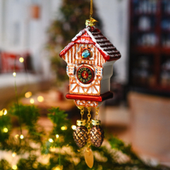 Игрушка на елку "Часы с кукушкой" 12,7 см