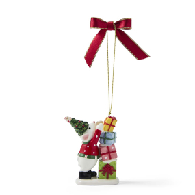 Елочная игрушка Spode Christmas Tree Ornaments "Мышка с подарками" 9 см
