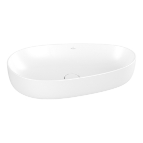 Раковина накладная Villeroy & Boch Antao 65х40, CeramicPlus,4A7465RW, из TitanCeram, Stone White
