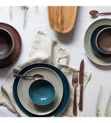 Блюдце для чашки для завтрака Junto Ocean Blue 18 см