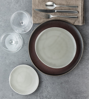 Тарелка салатная Junto Pearl Grey 22 см