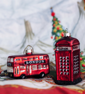 Елочная игрушка "Лондонский автобус" 8 см