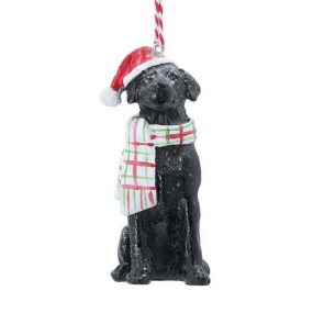 Игрушка на елку "Рождественский лабрадор" 9 см