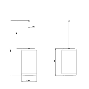Ершик для туалета Gessi Goccia 38044.031, хром