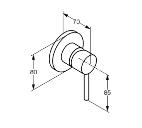Внешняя часть Kludi Bozz 389253976 смесителя для душа, черный матовый