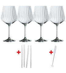 Набор бокалов для джина с трубочками Gin&Tonic 640 мл, 4 шт