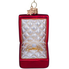 Елочная игрушка "Помолвочное кольцо" 9 см