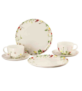 Набор кофейный на 2 персоны Brillance Fleurs Sauvages, 6 предметов