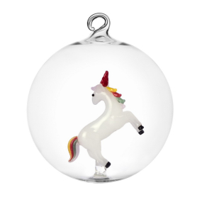 Елочный шар "Единорог" Woodland Tales 8 см