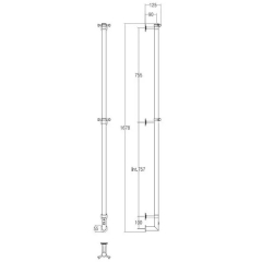 Полотенцесушитель Margaroli Arcobaleno 616/L, электрический, английское золото