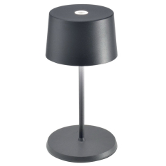 Лампа настольная Zafferano Olivia Pro Mini 22 см, темно-серая