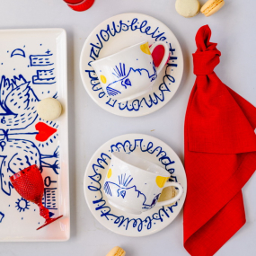 Набор чашек кофейных с блюдцами Archipel Sentimental 430 мл, 4 предмета