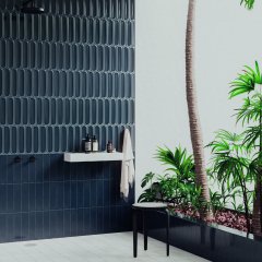 Плитка керамическая Wow Aquarelle 7,5х30, O Titanium Blue, 8,5 мм