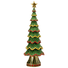 Фигурка "Рождественская ель" 43 см, цвет зелено-золотой