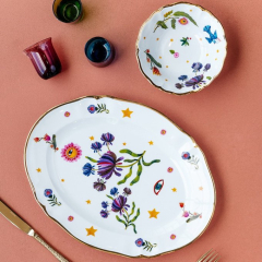 Салатник порционный "Цветы и птица" Fabula 15,5 см