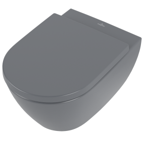 Унитаз подвесной Villeroy & Boch Subway 2.0 56х37 CeramicPlus, с сиденьем, графит