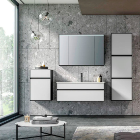 Зеркальный шкаф Kolpa-san TO 100 BL LED, 100x70, с подсветкой, черный