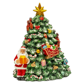Фигурка музыкальная "Рождественская ель с Сантой" 16 см